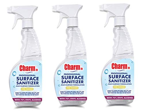 Charmm Professional Surface Sanitizer With 75% Alcohol (Pack of 3)