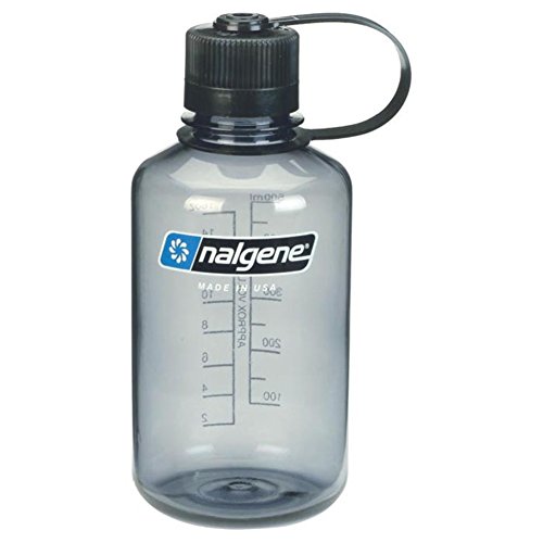 Image of Nalgene Tritan 16-Ounce Narrow Mouth BPA-Free Water Bottle, Grey w Black