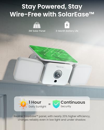 Image of REOLINK Solar Floodlight Security Cameras Wireless Outdoor, Up to 1000lm