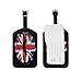 Great Britain Flag Lip-Stick On Grunge Luggage Suitcase Tag Pu Leahter Baggage Tag Labels Novelty Business Card Holder Waterproof Airplane Suitcase Labels