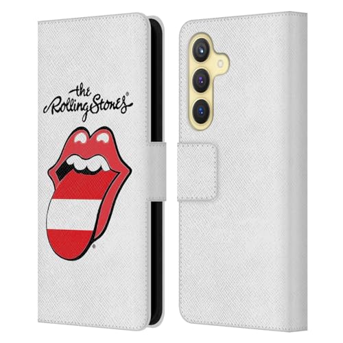 Carcasa Samsung S24 5G de The Rolling Stones funda de cuero con soporte y ranuras