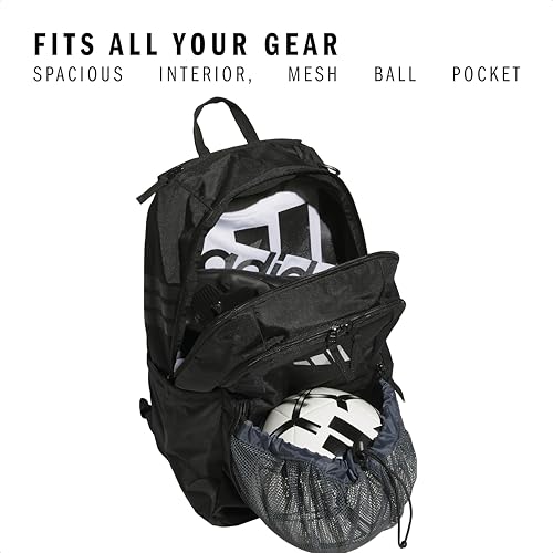 adidas Stadium Team Sports Backpack for Men and Women (36l) Durable Athletic Laptop Bag, Black/4.0, OSFA2