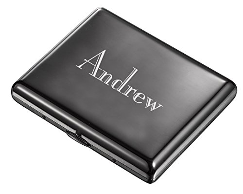 Personalized Visol Mirror 100mm Cigarette Case - Free Engraving (Text) (Gun Metal)