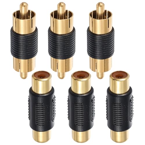 Adaptador RCA FdcZeyxior 6 unidades Coupler Macho y Hembra miniatura 1