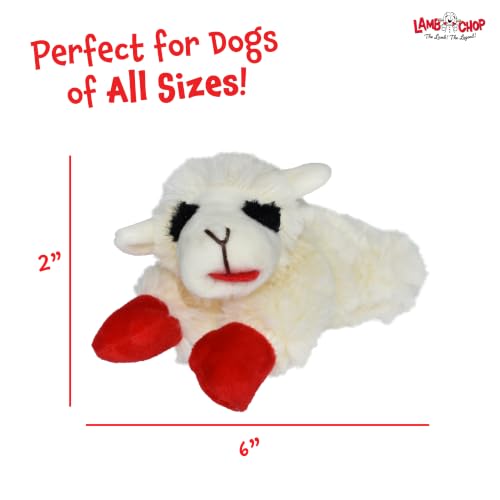 Multipet Lamb Chop Dog Plush Toy - Squeaky Toy for All Dogs - Extra Soft Plush - Stuffed Animal Dog Toy for Cuddling & Playing - Cute Pet Toy (6", Cream) - Image 7