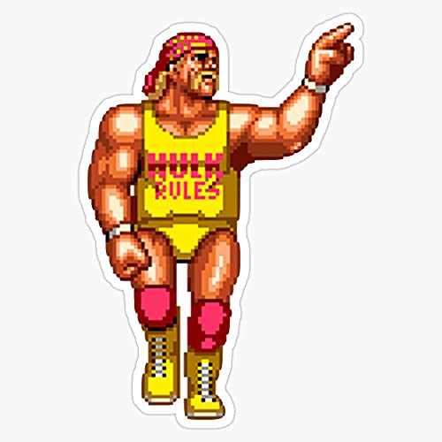 Wrestlefest Red & Yellow Bumper Sticker Window Vinyl Decal 5