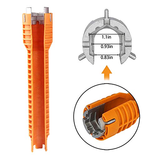 Basin Wrench Sink Faucet Wrench, Plumbing Under Sink Wrench, Multi-purpose Faucet Tool for Toilet Bowl/Sink/Bathroom/Kitchen