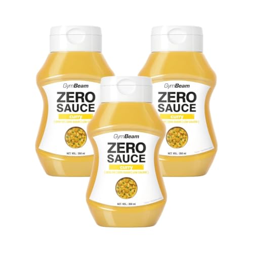 GymBeam SALSA ZERO Curry - Salsa con Poche Calorie, Senza Grassi e Senza Zuccheri, Gusto Orientale di Curry, Ideale per la Perdita di Peso (350 ml (3er pack))