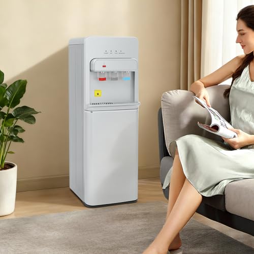 Image of Bottom Loading Water Cooler Dispenser for Holds 5 Gallon Jug,3 Temperature Settings,Hot & Cold Standing Water Dispenser with Multiple Safety Features,Water Cooler for Home,Office,Apartment