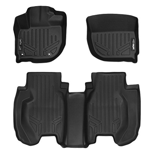 MAXLINER Floor Mats 2 Row Liner Set Black for 2015-2019 Honda Fit
