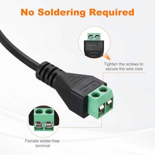 Cable de audio mono Jack 3.5mm a terminal AV 2 pines, pack de 4 miniatura 5