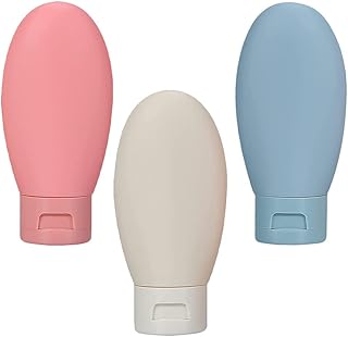 3 frascos de silicone para vazios recarregáveis, recipientes para xampu, loção para shampoo, condicionador, sabonete, 60 Recarregáveis Frasco De Xampu