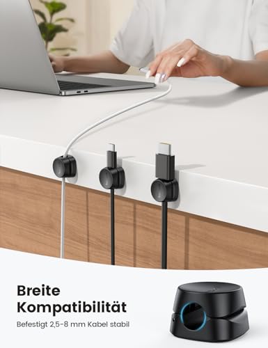 [6 Stück] Lamicall Kabelhalter Kabelclips Selbstklebend, Kabel Organizer – Ansicht 5
