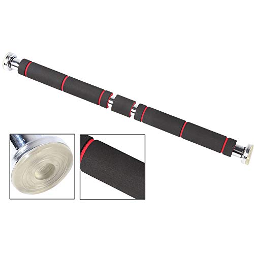 Junlucki Barra de metal para porta, barra de aço para queixo, para alongamento de exercícios, portão