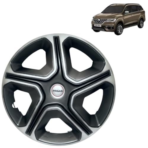 Image of PRIGAN Triber Grey Silver Wheel Cover 15 inch for Triber (Set of 4 Pcs) (Press Fitting) Model Name- Nexon Grey Silver 15