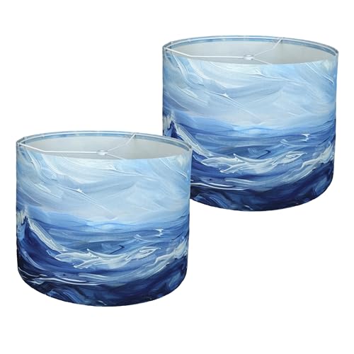 Decorative Lamp Shade Polyester Fibre Printed Drum Shade for Table Lamp & Bedside Lamp, 13 'Top x...