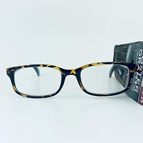 Foster Grant Boston Reading Glasses Brown 2.00 with Soft Case