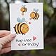 FORYOU24 Glückwunschkarte zum Geburtstag mit Umschlag Geburtstagskarte Grußkarte Karte mit Motiv Hap-bee birthday Mann Frau (KT_125)