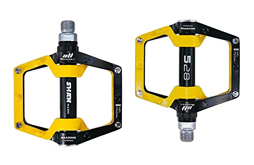 Yinhao 2020 Shanmashi New Bicycle Pedals Magnesium Aluminum Alloy Pedal Mtb Road Bike Pedals 5 Colors Optional 400G/Pair (Color : Color 3) #TOP15