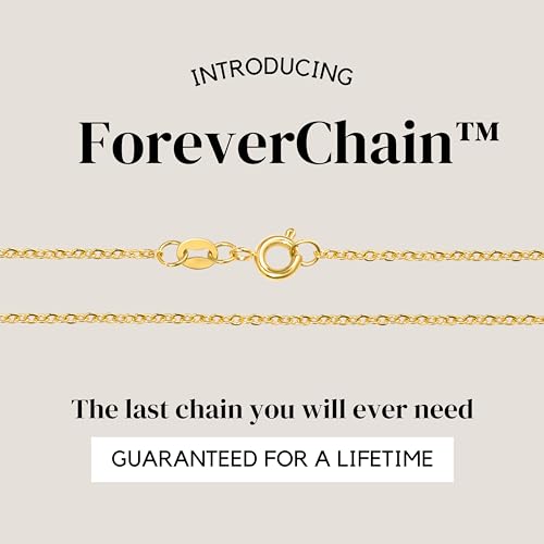 KISPER 24k Gold Cable Link Chain Necklace – Thin, Dainty, Gold Plated Stainless Steel Jewelry for Women & Men with Spring Ring Clasp2
