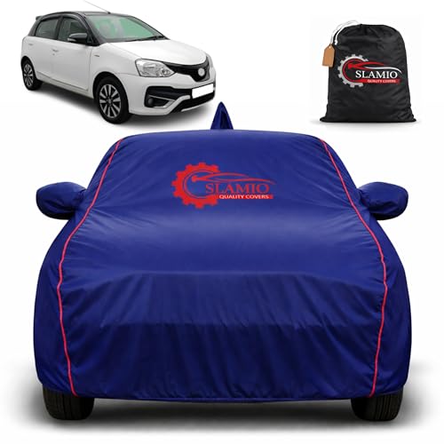 Image of Car Cover for Toyota Liva | 100% Waterproof Heavy-Duty 3-Layer Car Body Cover | All-Weather Rain, UV, Sun & Dust Protection | Custom Fit | Mirror & Antenna Pockets | Navy Blue