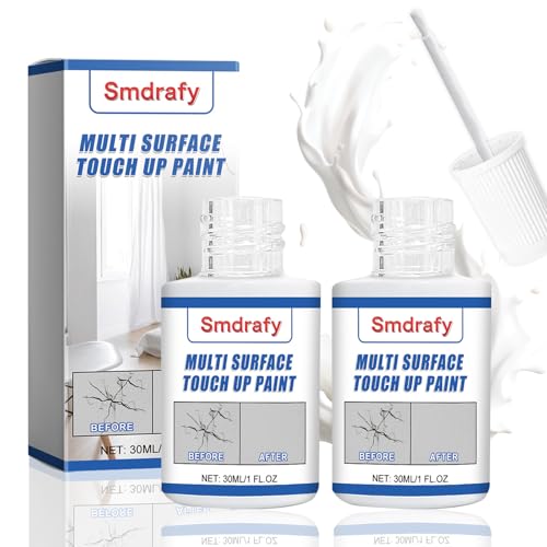 Smdrafy Pintura para Azulejos, Pintura Bañera Esmalte, Pintura de Reparación de Baño, Pintura de Retoque Esmaltada, Para Bañeras, Duchas, Lavabos, Baño, Fregadero,2 PCS