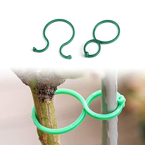 Lohas Select 100 Pcs Plant Twist Clip Ties Garden Plant Support Clips Vegetables Tomato Vine Flower Clips Plant Locks for Securing Plants