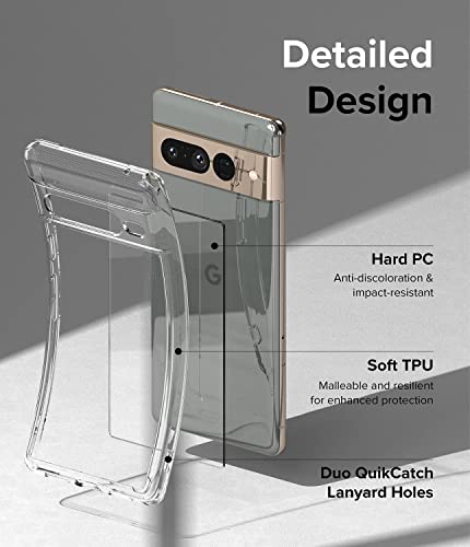 Image of WOW IMAGINE Crystal Clear Transparent Back Case Cover for Google Pixel 7 Pro | Full Device & Camera Protection Shockproof TPU | Flexible Silicone Back Cover Case - Transparent