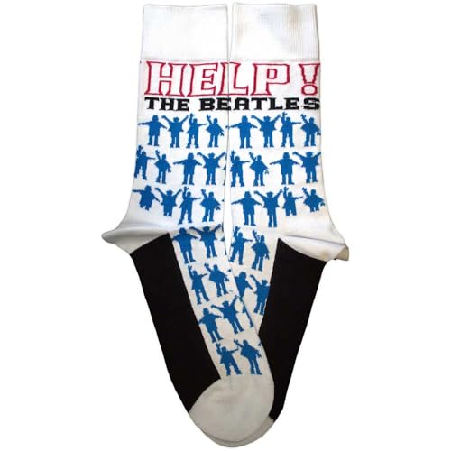 Chaussettes de cheville The Beatles Help motif silhouettes imprimé repeat
