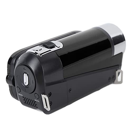 Kamera Wideo Kamera, Cyfrowa Kamera Nagrywająca Kamera DV 4K 48 MP z Obrotowym Ekranem 2,7 Cala, Kamera z 16-krotnym Zoomem Cyfrowym Obsługa Kamery Przez USB Połączenie z (BLACK)