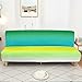Surwin 3D Sofabezug ohne Armlehnen Stretch Armlose Sofabettüberzug Antirutsch Clic Clac Sofahusse Schonbezug Protector für Klappcouch Schlafsofa mit 2-3 Sitzplätzen (Sommer mintgrün,S: 120-150cm)