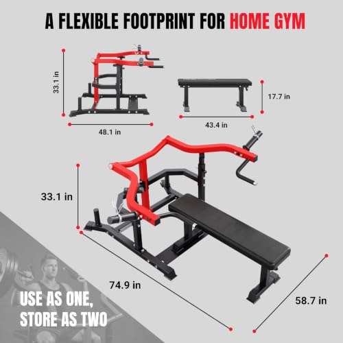 Image of Multi-Function All in 1 Weight Bench Set - Multi-Positions Heavy Duty Weight Lifting Sit Up Bench Workout Benchs Folding Bench Press for Home Gym