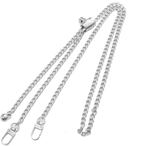 SSyang Silver Bag Chain, 120 cm Replacement Chain Shoulder Bag Chain Metal Strap and Chain for Handbags for Shoulder Bags (Silver) — image 1