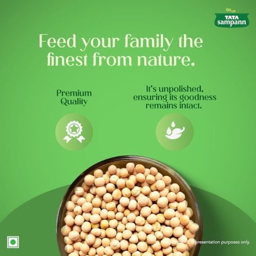 Image of Tata Sampann Unpolished Safed Matar (White Peas), 500g, Select Grains, Dried Peas, White Ragda Chana, Vatana, Sukhe Matar, Chef Recommended