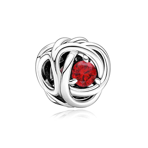 Image of VALGACLS Birthstone Charms 925 Sterling Silver Birthstone Charms
