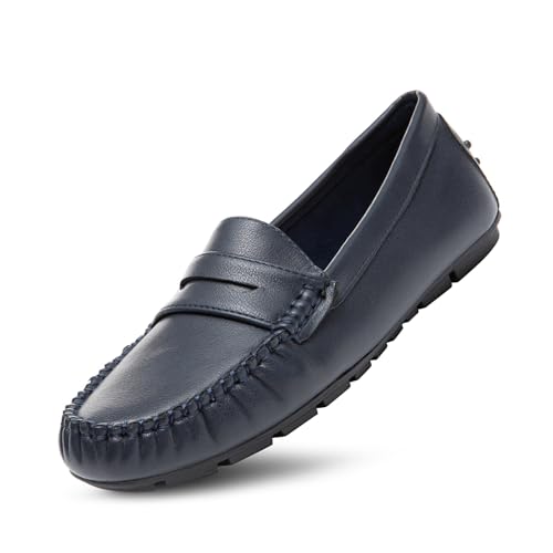 Image of Bernal Women's Non-Slip Penny Loafers - All-Day Comfort Flat Driving Shoes for Work Office & Casual Walking