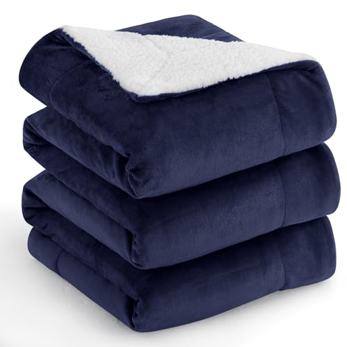 Aisbo Plaid Canape Polaire en Sherpa - Couverture 220x240 Jete de Canape Hiver, Plaid Canapé 220 x...