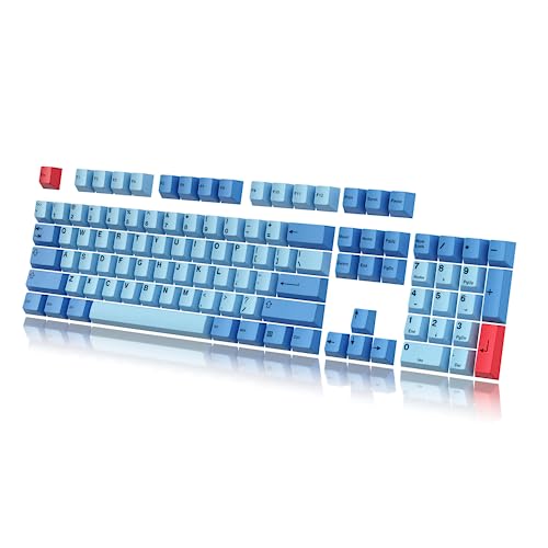 HK GAMING Custom Keycaps | Dye Sublimation PBT Keycap Set for Mechanical Keyboard | 139 Keys | Cherry Profile | ANSI US-Layout | Compatible with Cherry MX, Gateron, Kailh, Outemu | Marlins
