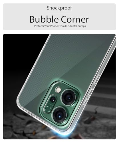 Image of WOW IMAGINE Transparent Back Cover Case for Oppo Reno 14 5G | Raised Bumps for Full Device & Camera Protection Shockproof TPU Silicone Back Case Mobile Cover - Transparent