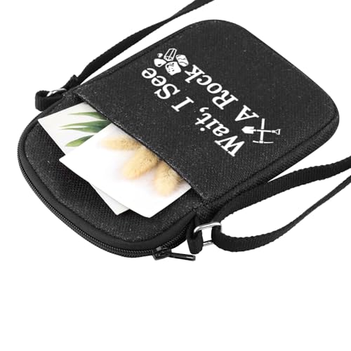 JXGZSO Funny Geologist Gifts Wait I See A Rock Small Sling Bag Geology Rock Crossbody Bag4