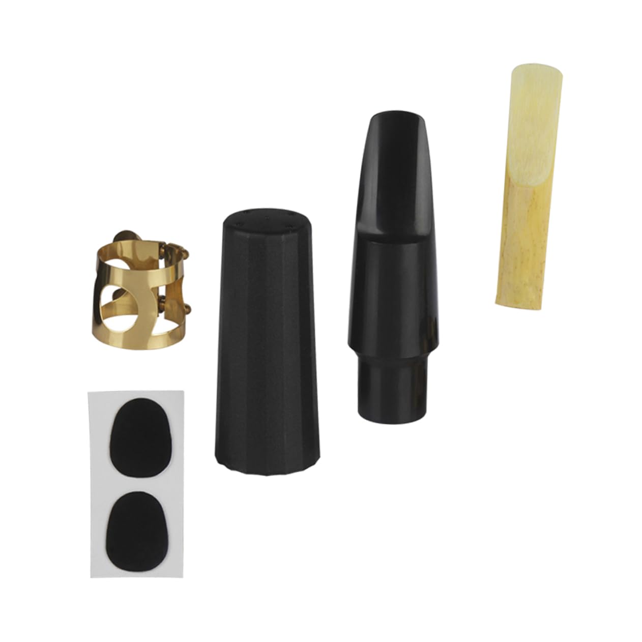 VICASKY 3juegos Kit De Accesorios Para Saxofón Tenor Incluye Boquilla Almohadillas y Tapa Herramienta De Reemplazo Profesional Para Saxofonistas Para Instrumentos Musicales