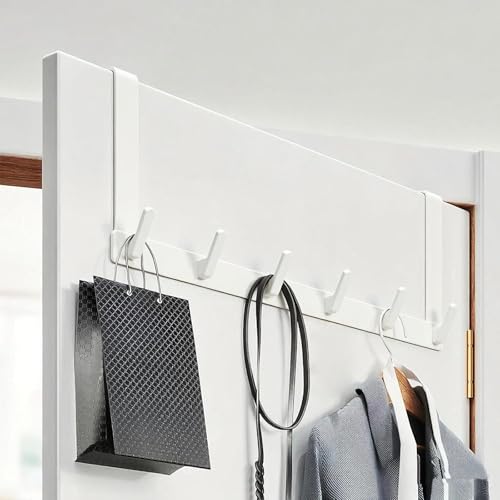 La mejor selección de Colgador de Bolsas para comprar hoy. 50 YUZITEC Perchero para Puerta con 6 Ganchos, Organizador Multiusos para Ropa, Bolsas y Accesorios, para Baño, Dormitorio, Cocina