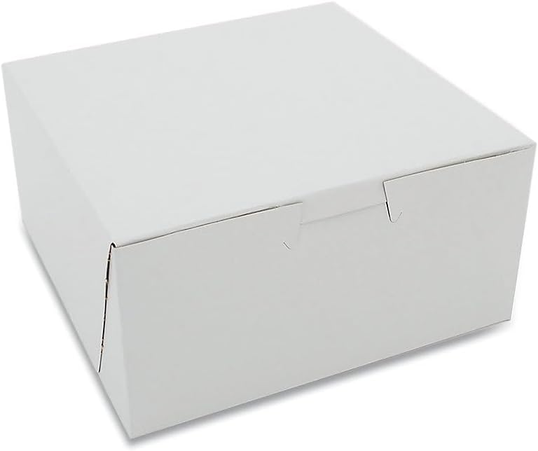 Southern Champion Tray Standard White Bakery Boxes 6X6X3, 250 Count