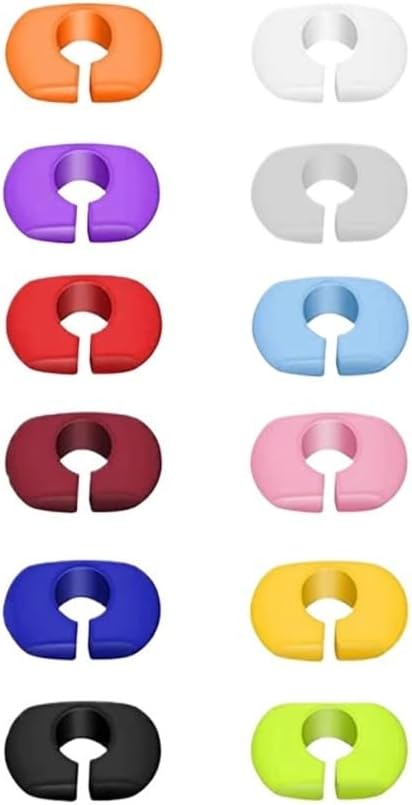 Wine Glass Markers Charms 120/300Pcs Reusable Silicone Wine Glass Charms Drink Marker Bands Bottle Strip Tag Identifiers for Party Cocktail Champagne