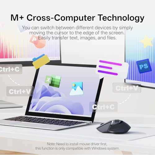 Image of Rapoo MT760 PRO Wireless Mouse, NearLink + Bluetooth 5.0 Multi-Device, 12K DPI, 2K Polling, Ergo for Work & Gaming, 11 Programmable Buttons, On-Board Memory, Quiet Clicks, USB-C, 120 Days Battery Life