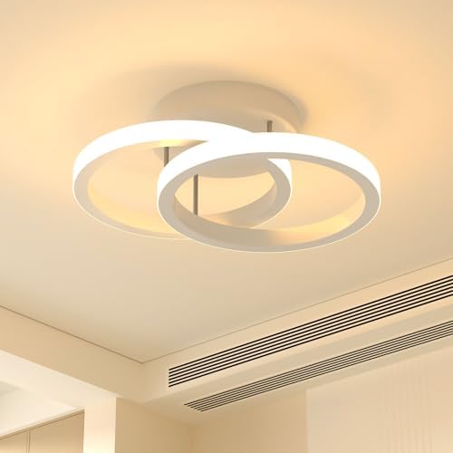 Trailabo Luminária LED de Teto, com Duas Faixas Circulares de Luz...