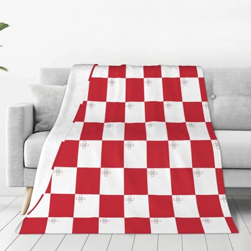 Manta ultra suave multiusos de la bandera de Malta, manta de microforro polar de 60 x 50 pulgadas para cama, sofá, camping, teatro refrigerador o viajes