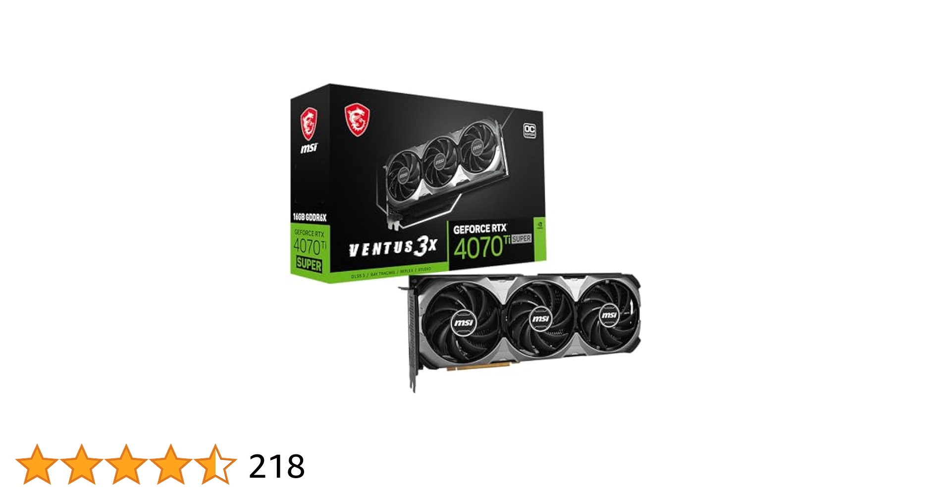 グラフィックボード・グラボ・ビデオカード MSI GeForce RTX 4070 Ti SUPER VENTUS 3X 53749-862-