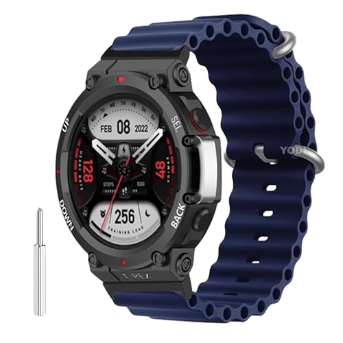 Image of YODI Strap Band Compatible with Amazfit T-Rex 2 Smartwatch Only Soft Silicone | Nylon | Chain | Leather Watch Straps with Installation Adjuster Tool For Amazfit TRex 2