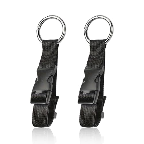 Image of NIIIYTYB 2 Packs Travel Belt Straps for Luggage Attachment Strap to Carry Bag or Jacket with Rings Gripper Hook to Attach Extra Bags Travel Accessories for Suitcase Carry-On Connection System